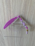 Handmade Feather & Moon Butterfly Beaded Bookmark - Purple
