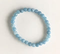 Aquamarine Stone Beaded Stretch Bracelet