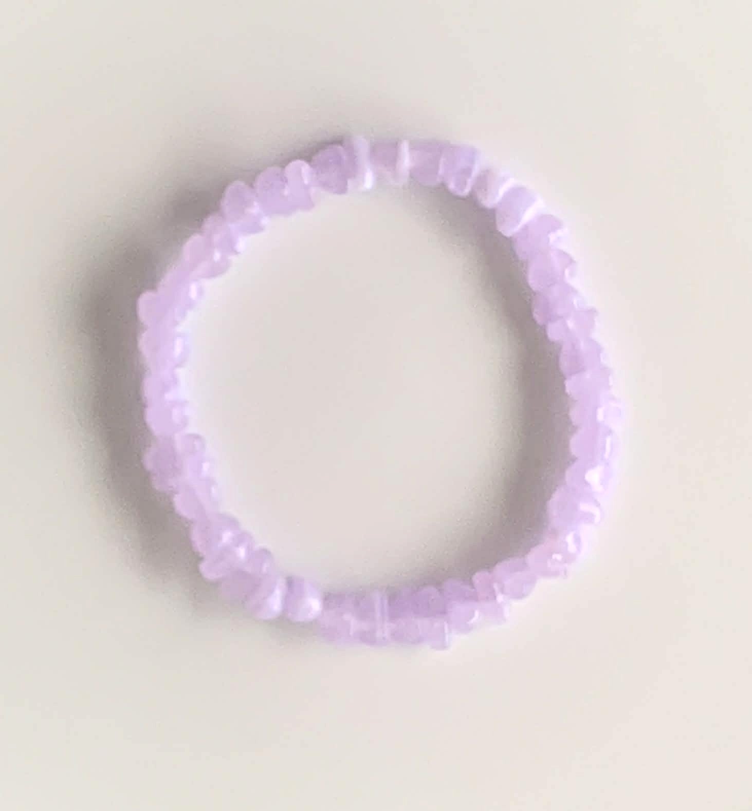 Lavender Amethyst Chip Stone Stretch Bracelet