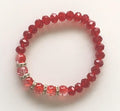 Red Crystal & Rhinestone Bracelet