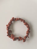 Red Jasper Chip Stone Stretch Bracelet