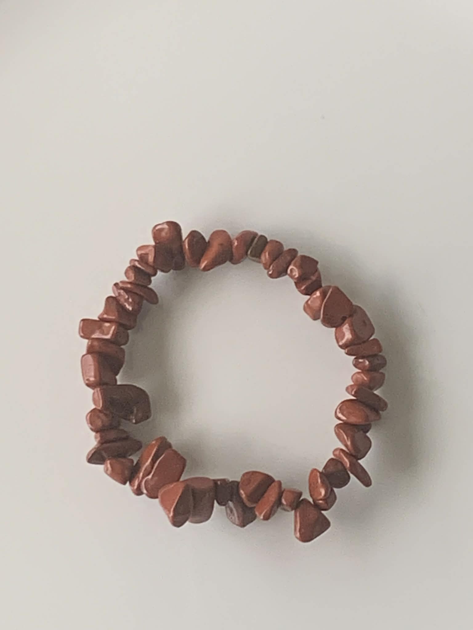 Red Jasper Chip Stone Stretch Bracelet