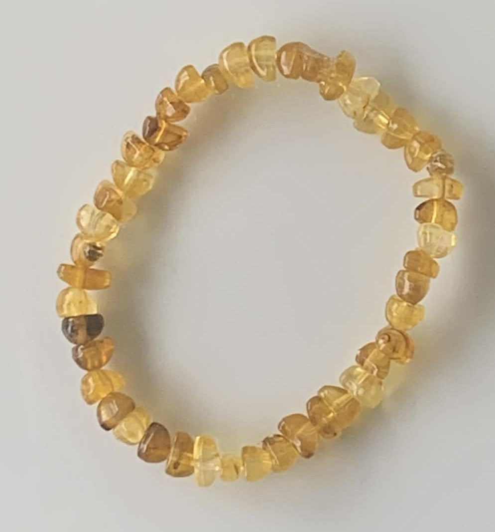 Citrine Chip Stone Stretch Bracelet