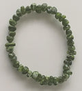 Green Jade Chip Stone Stretch Bracelet