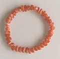 Carnelian Chip Stone Stretch Bracelet