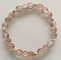 Gold Crackle Glass Beaded Stretch Bracelet