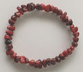 Red Tiger Eye Chip Stone Stretch Bracelet