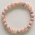 Pink Marble Beaded Stretch Bracelet