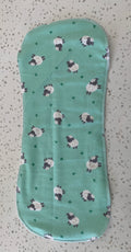 Baby Burp Cloth – Mint Sheep Print
