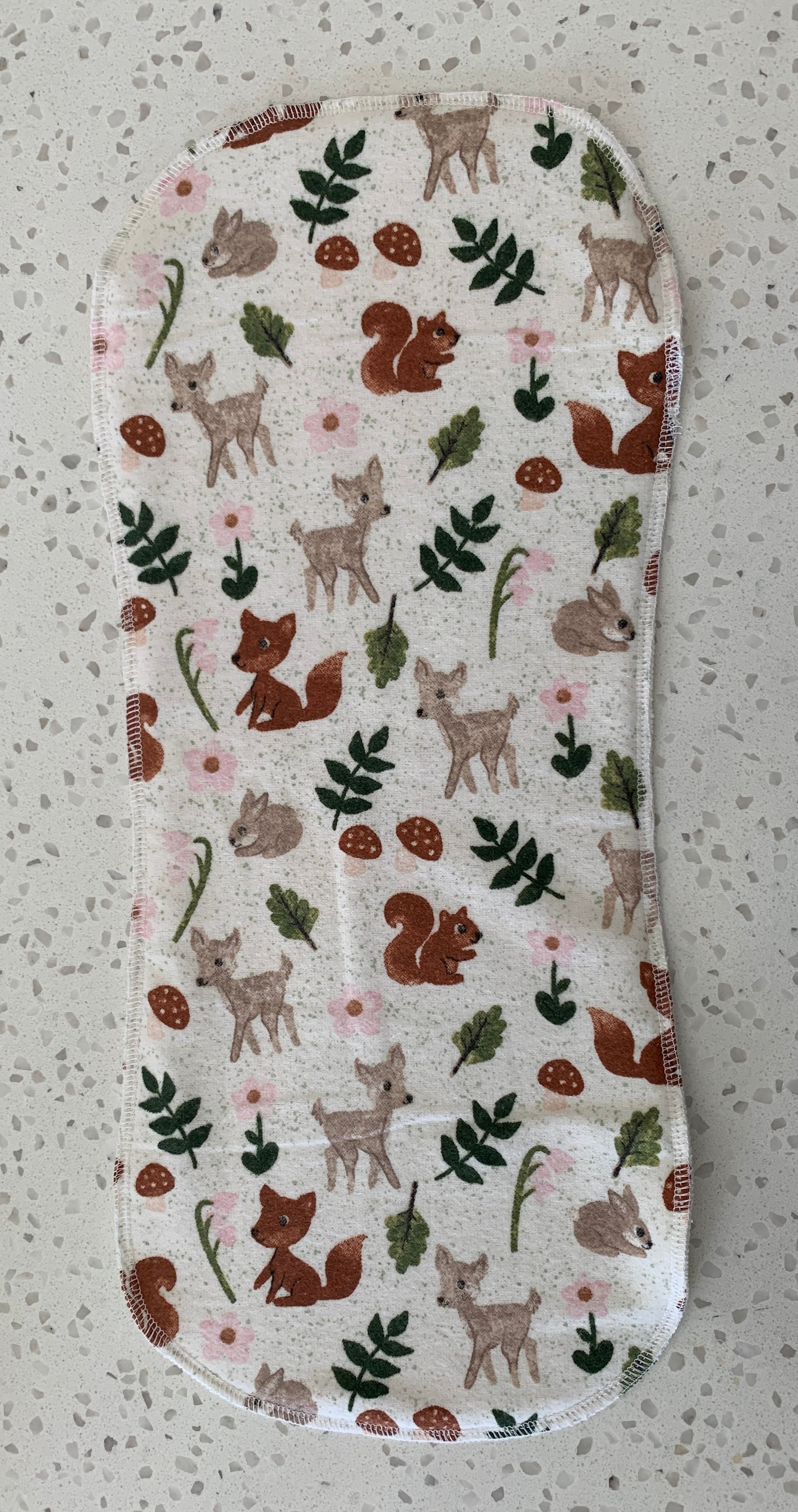 Baby Burp Cloth – Woodland Animals Print