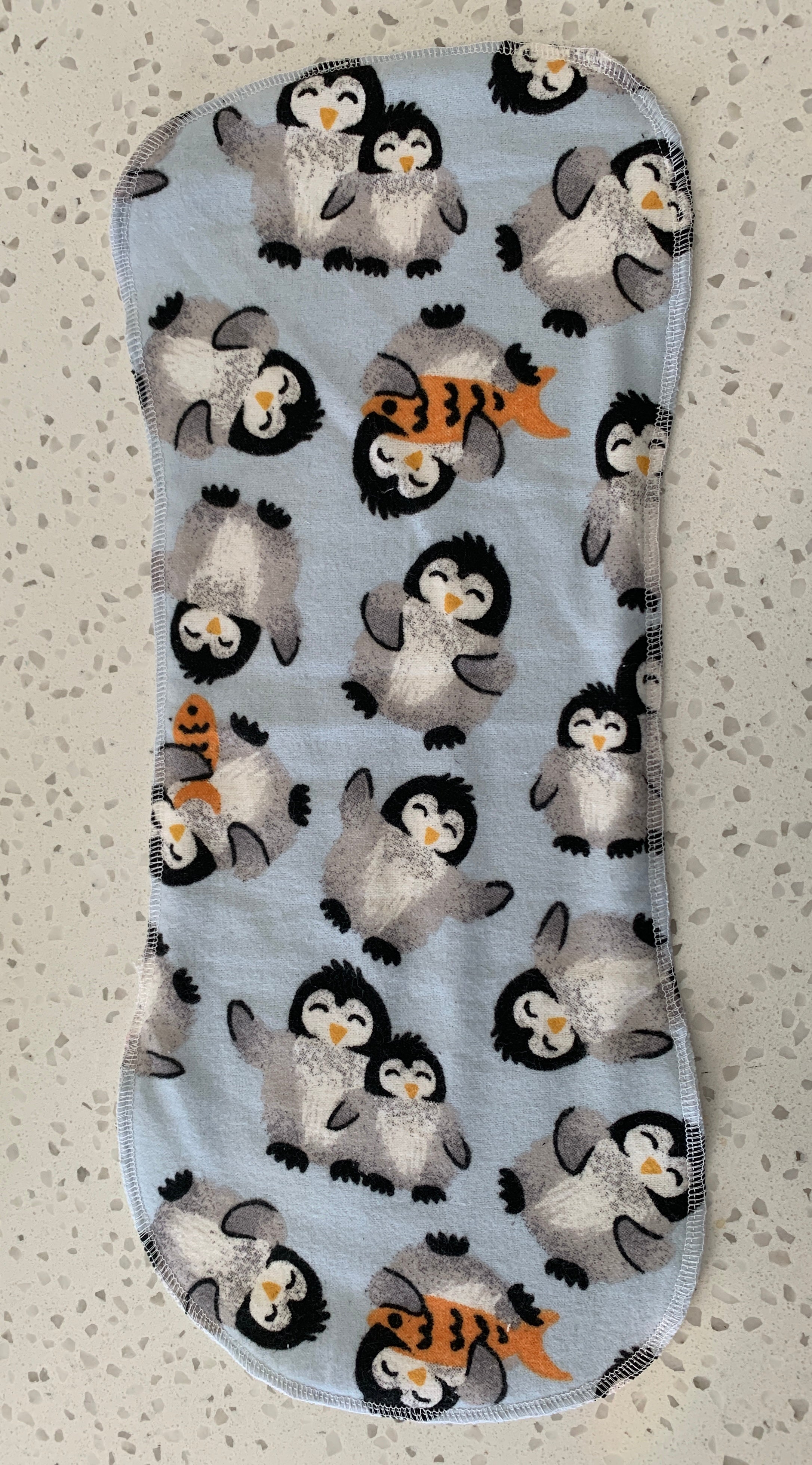 Baby Burp Cloth – Baby Penguin Print
