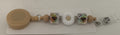Handmade White Daisy & Crystal Beaded Belt Clip - Beige