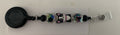 Handmade Cat & Crystal Beaded Belt Clip - Black