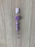 Handmade lilac cow beaded belt clip