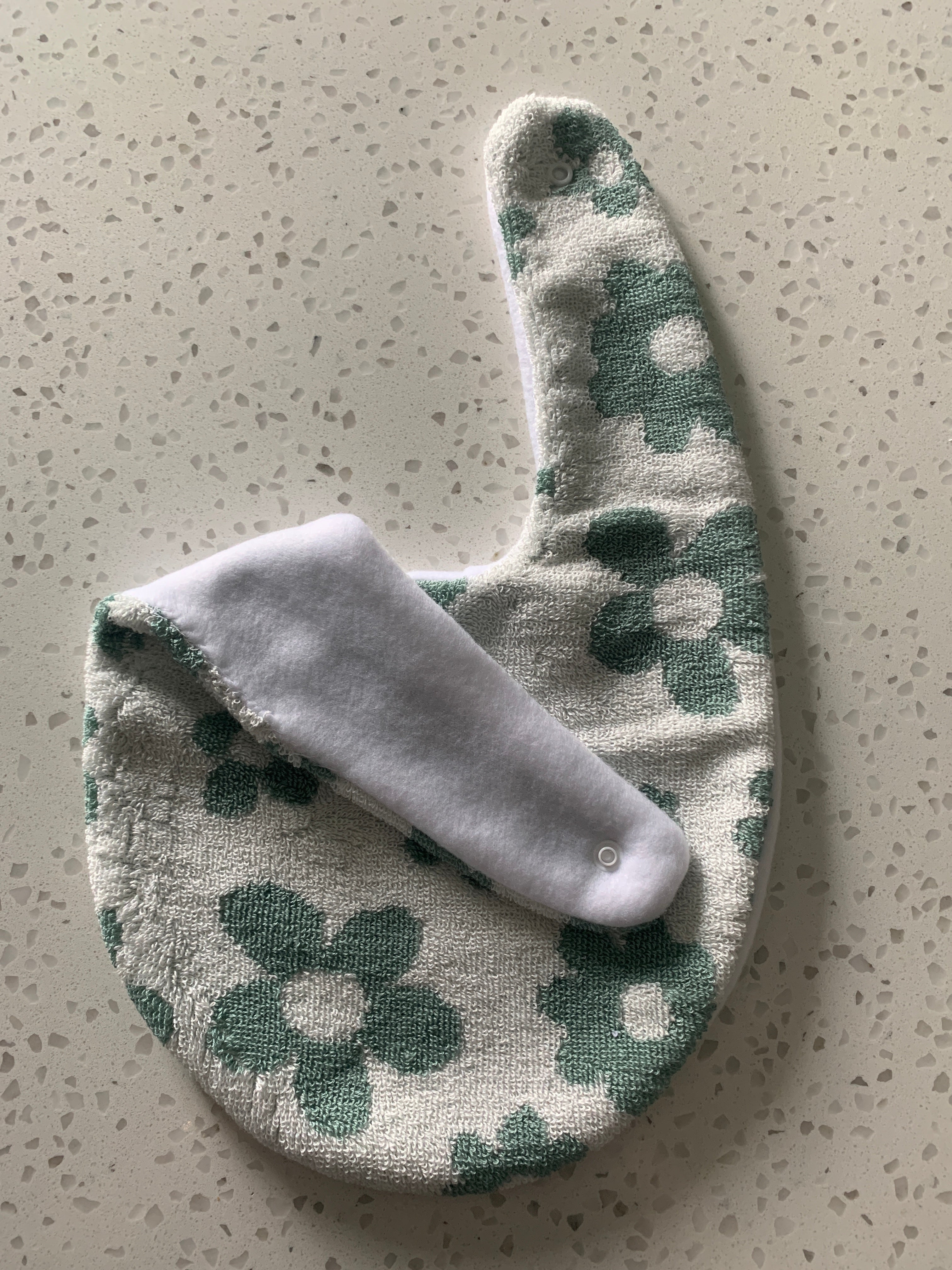 Baby Bandana Bib - Green Daisy Print