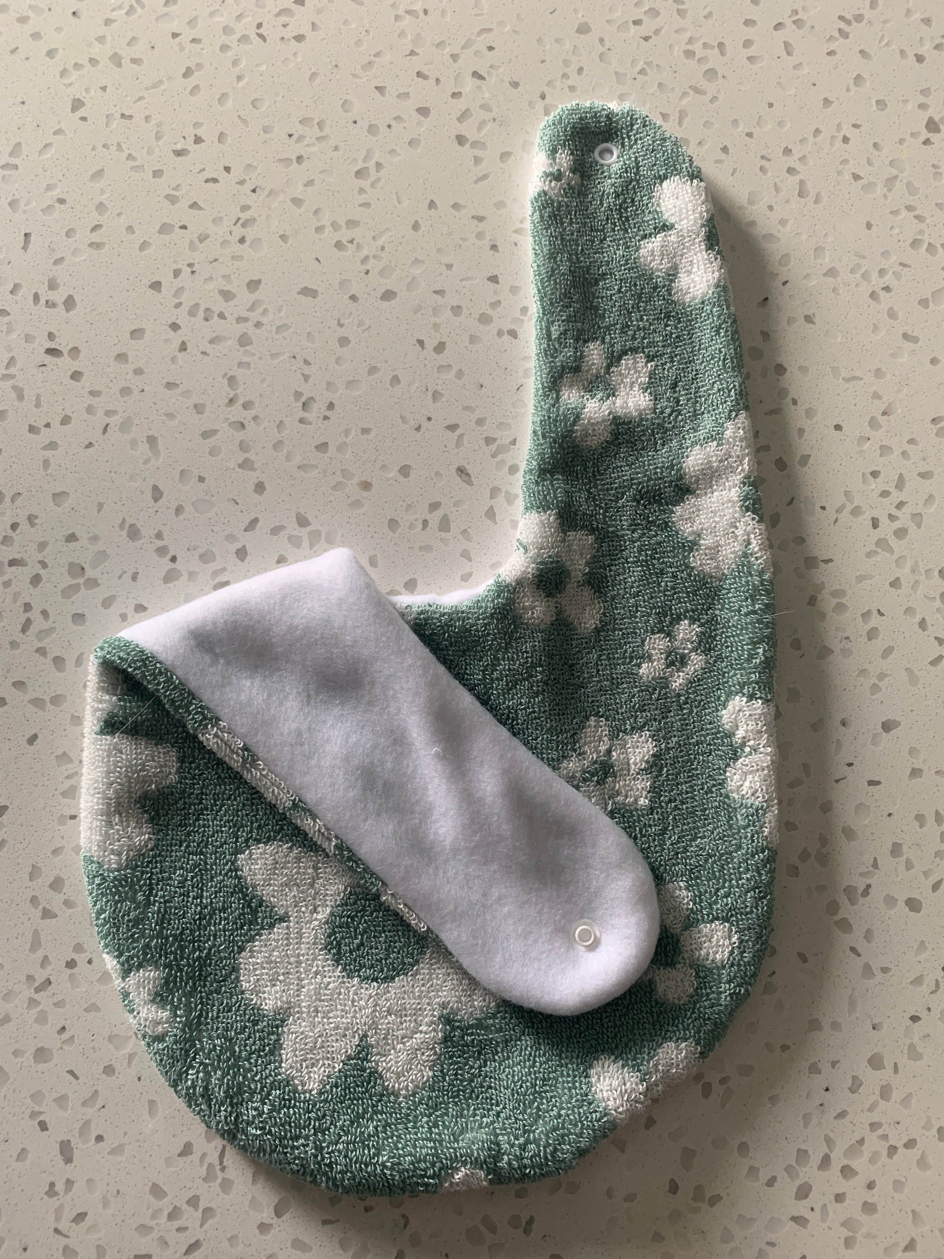 Baby Bandana Bib - Green Daisy Print