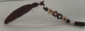 Handmade Feather & Daisy Beaded Bookmark - Brown