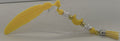 Handmade Feather & Ocean Charm Beaded Bookmark - Yellow