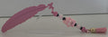 Handmade Feather & Teddy Bear Butterfly Beaded Bookmark - Pink