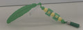 Handmade Feather & Butterfly Beaded Bookmark - Green
