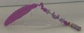 Handmade Feather & Moon Butterfly Beaded Bookmark - Purple