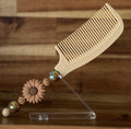 Cream Blush Daisy Charm Beaded Comb
