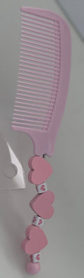 Pale Pink Stacked Heart Beaded Comb