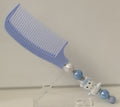 Periwinkle Unicorn Charm Beaded Comb