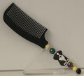 Black Dog Charm Rainbow Beaded Comb