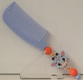Periwinkle Blue Giraffe Charm Beaded Comb