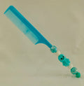 Teal Octopus Charm Beaded Comb