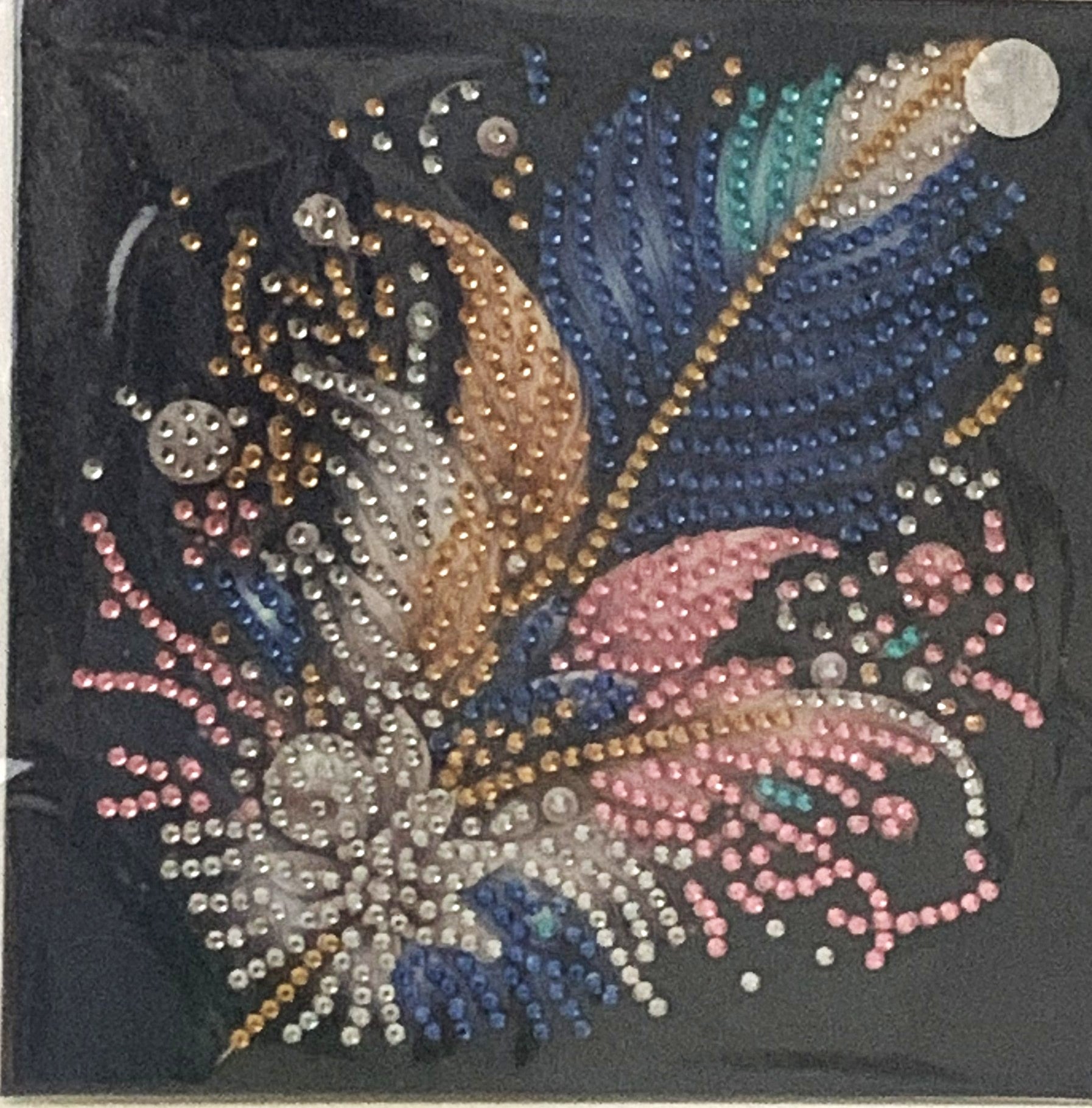 Jewelled Feather Crystal Art Greeting Card