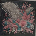 Pink & Teal Jewelled Feather Crystal Art Greeting Card