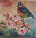 Bluebird & Cherry Blossom Crystal Art Card
