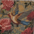 Hummingbird & Roses Crystal Art Greeting Card