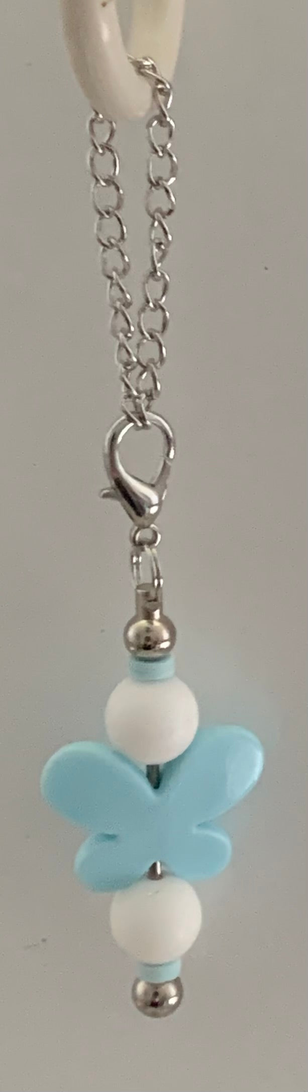 Blue Butterfly Beaded Cup Charm