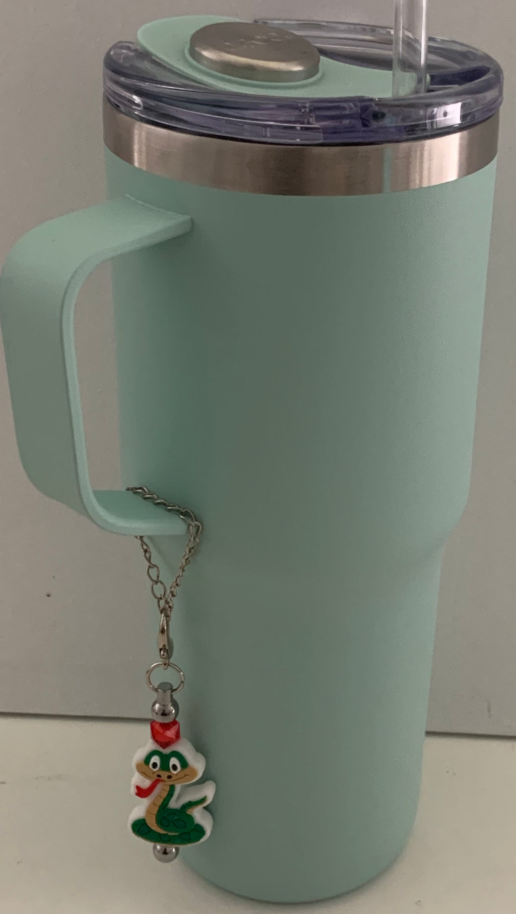 Green Snake Beaded Cup Charm