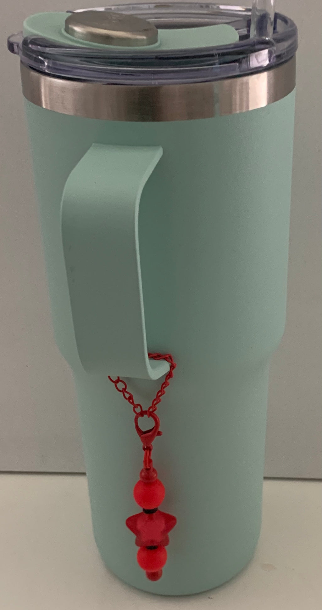 Red Star Beaded Cup Charm