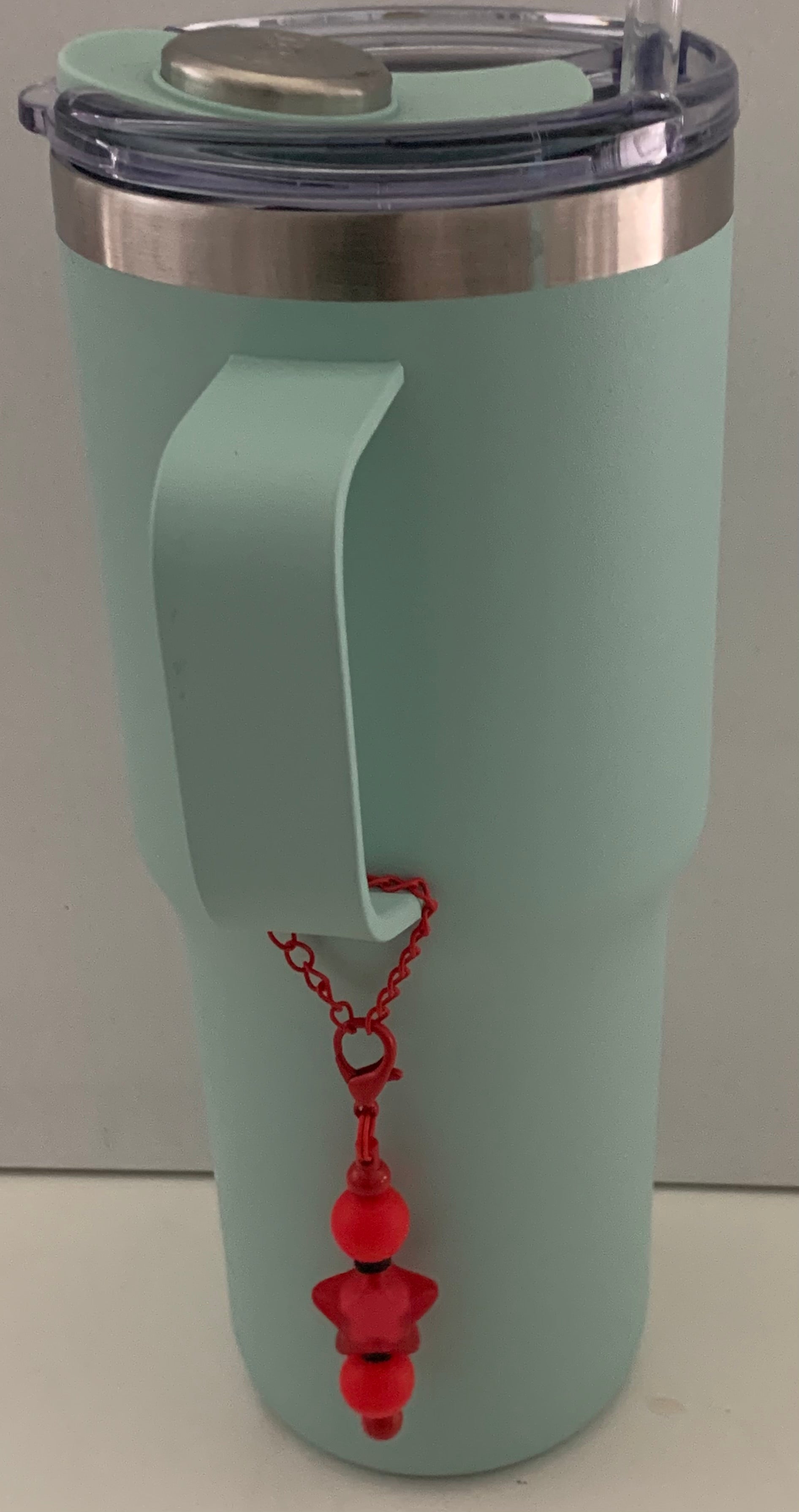 Red Star Beaded Cup Charm