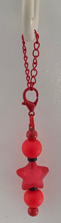 Red Star Beaded Cup Charm