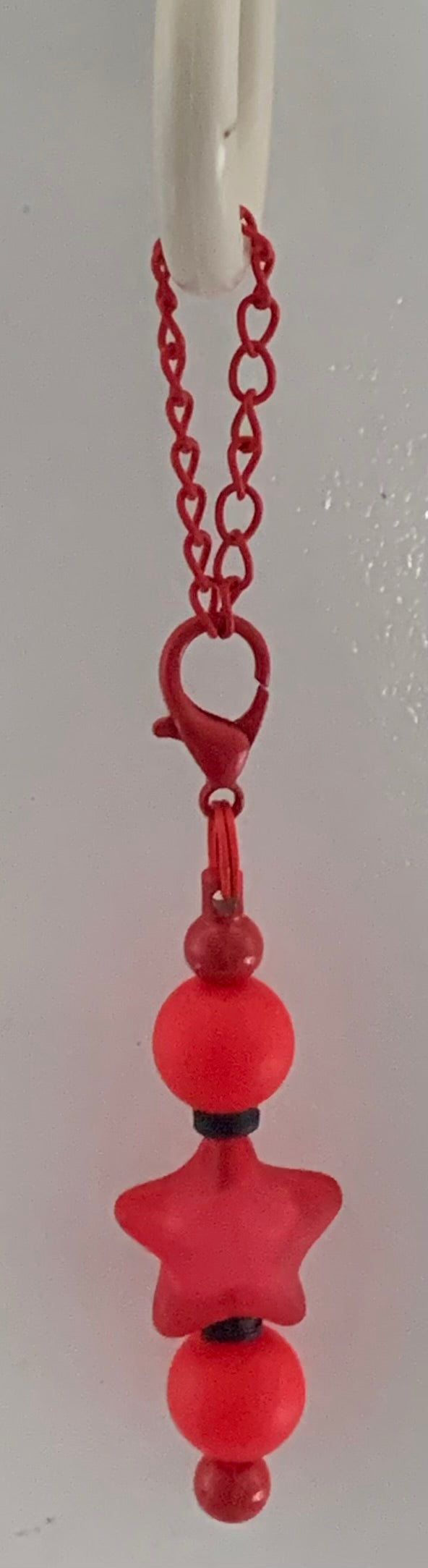 Red Star Beaded Cup Charm