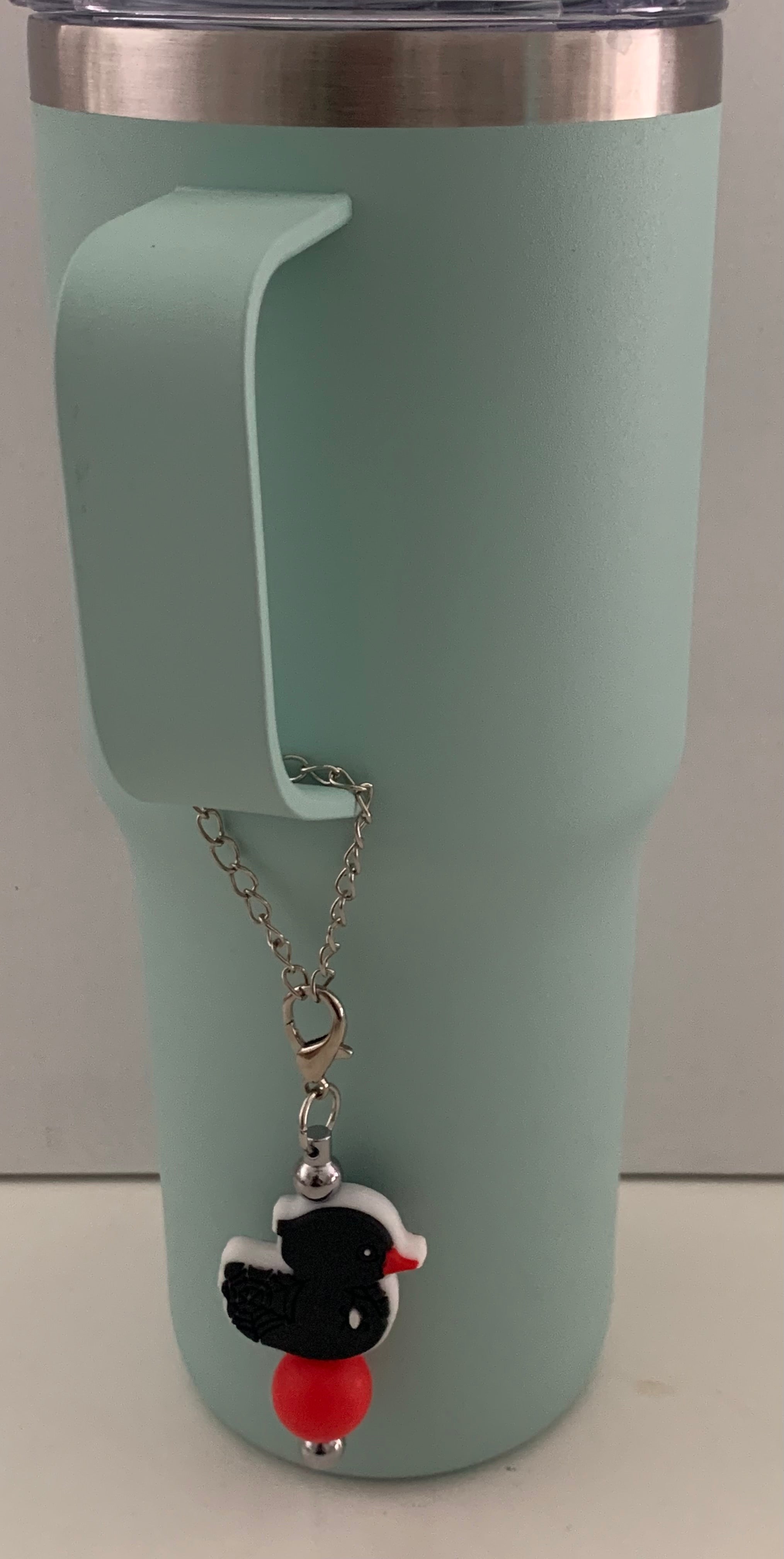 Black Duck Beaded Cup Charm