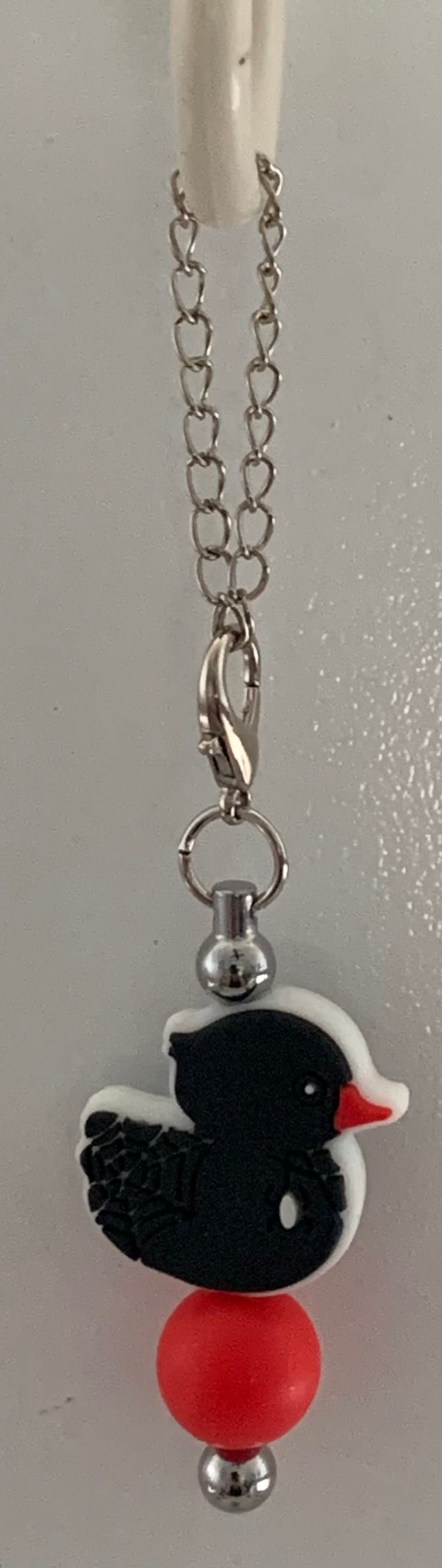 Black Duck Beaded Cup Charm