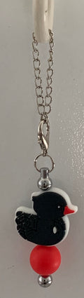 Black Duck Beaded Cup Charm