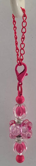 Pink Bear Beaded Cup Charm
