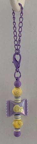 Lavender Candy Beaded Cup Charm