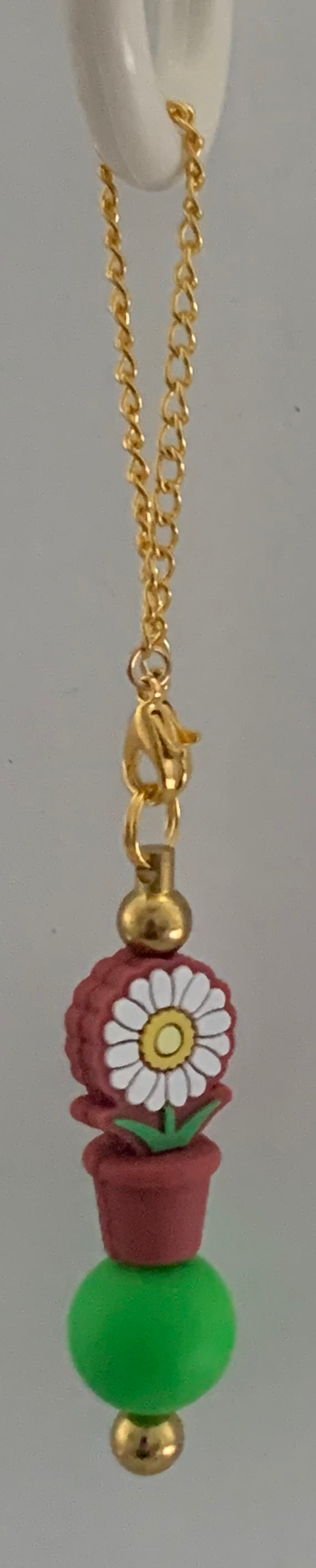 Daisy Pot Beaded Cup Charm