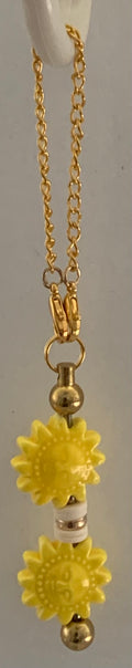 Double Sunflower Beaded Cup Charm
