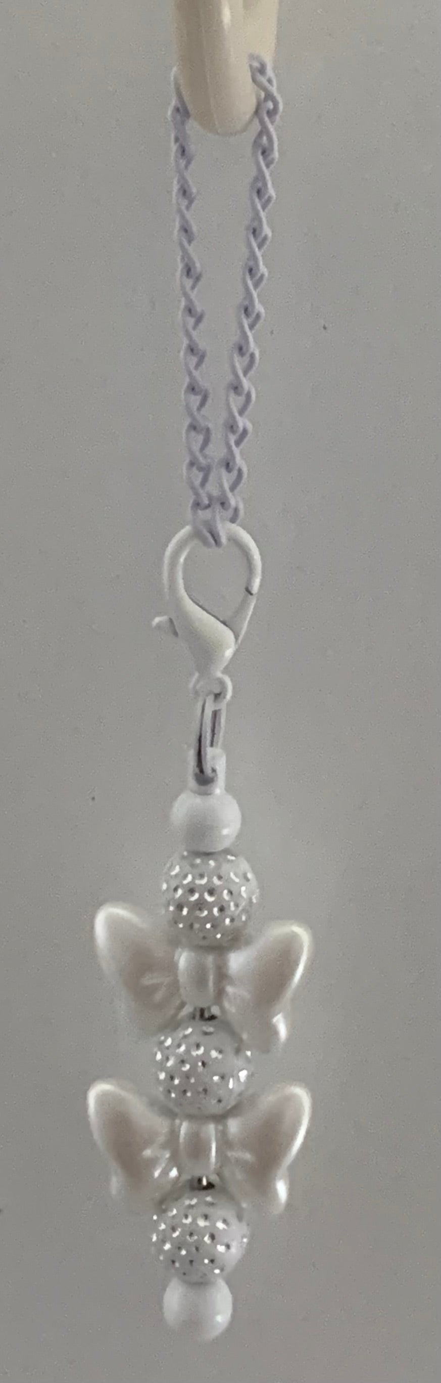Double Angel Beaded Cup Charm