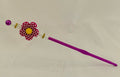 Beaded Crochet Hook – Purple Daisy